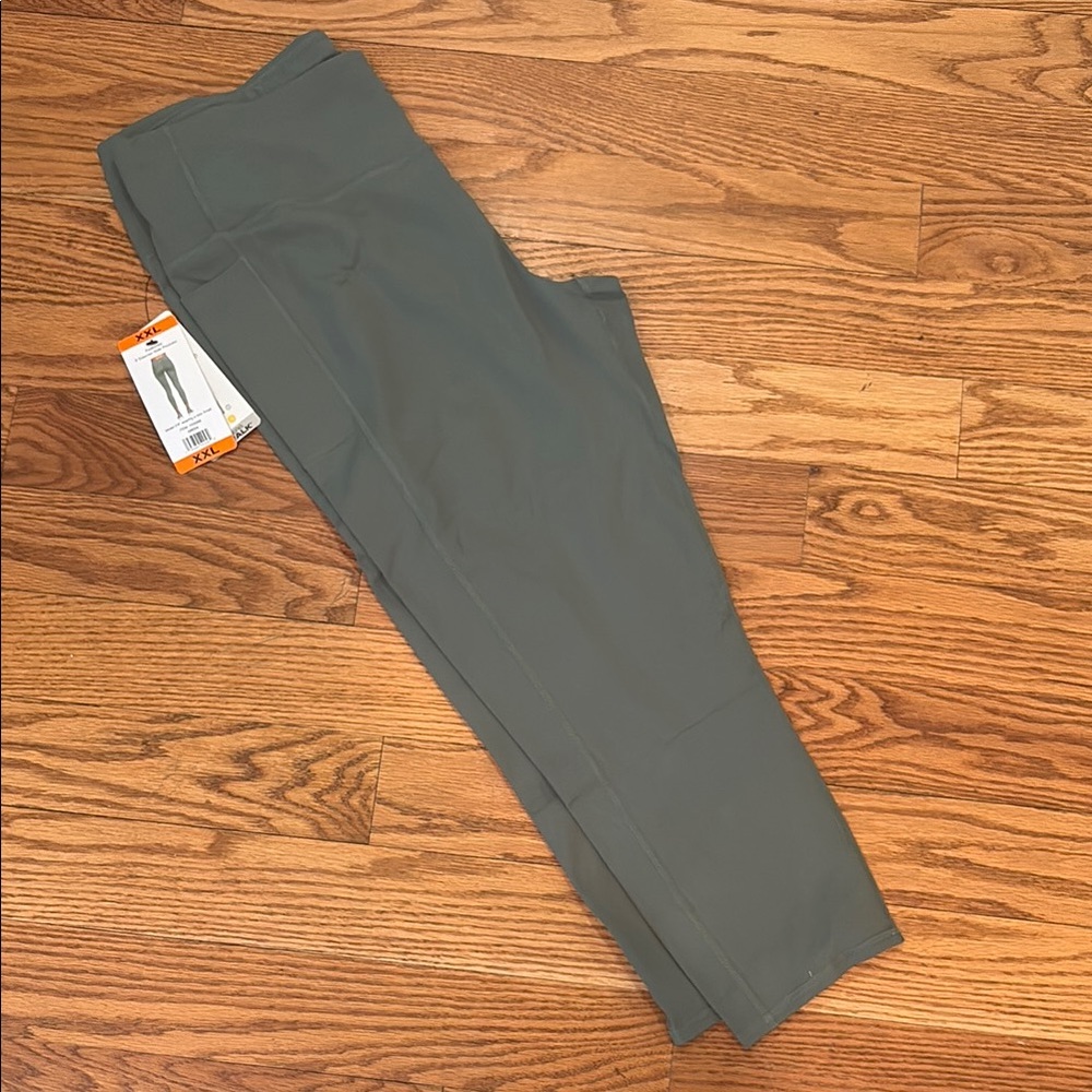 Skechers Ladies' Gowalk High Waist 2 Side Pockets 7/8 Tight Leggings, Green XXL